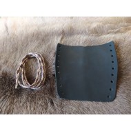 Bushcraft Leather Axe Haft Overstrike Protector or Hand Tool Collar (large) Crazy Horse Black